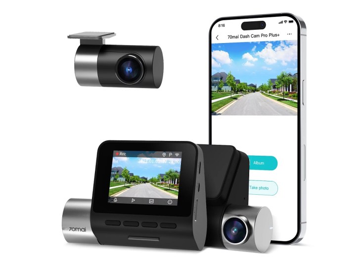 The components of the 70mai Dash Cam Pro Plus A500S.