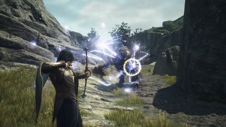 An archer fires an arrow at an enemy in Dragon's Dogma 2.