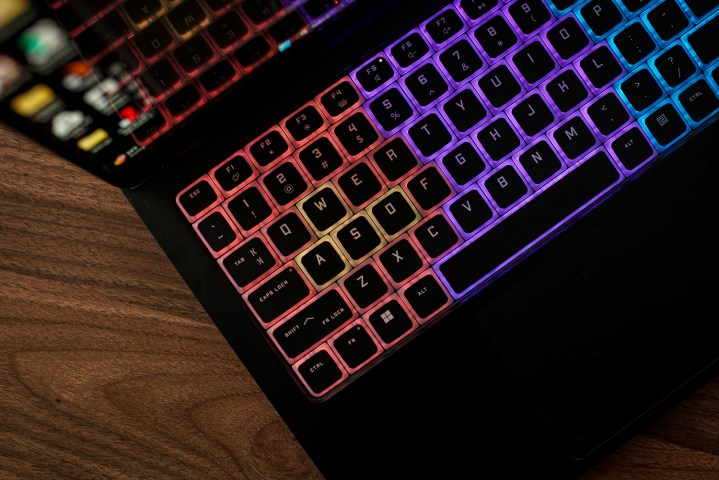 Keyboard on the HP Omen Transcend 14.